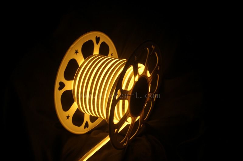 平型LEDネオンロープライト20m LED2,400球 シャンパンゴールド RY2
