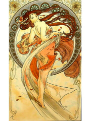 アルフォンス・ミュシャ「夢想」ピエゾグラフ 複製版画｜絵画販売