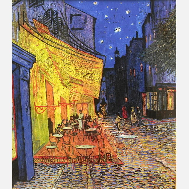 ゴッホ「夜のカフェテラス」ジクレ・シルクスクリーン｜絵画販売