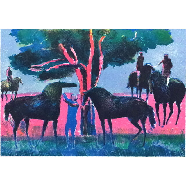 ポール・ギヤマン「ブローニュの森」リトグラフ 直筆サイン入り｜絵画販売