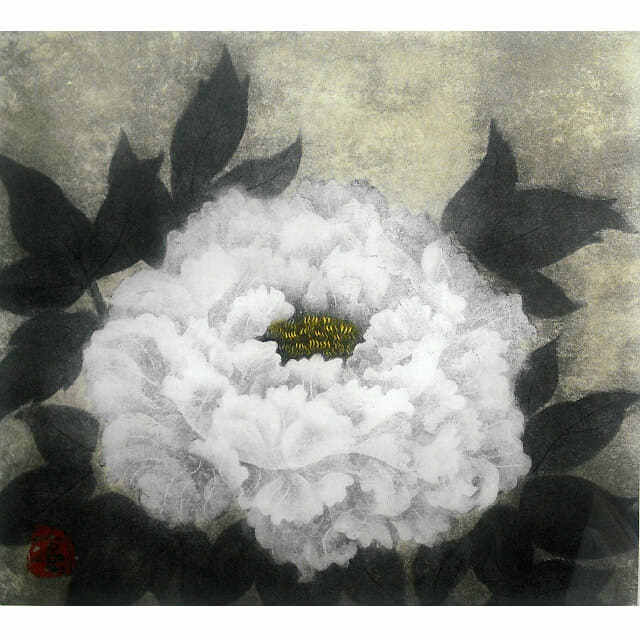 小泉淳作「牡丹花」銅版画 直筆サイン入り｜絵画販売