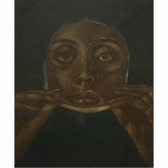 池田満寿夫「洗顔法」メゾチント 直筆サイン入り｜絵画販売