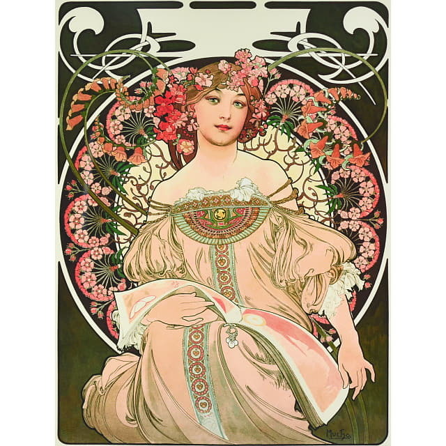 アルフォンス・ミュシャ「夢想」ピエゾグラフ 複製版画｜絵画販売