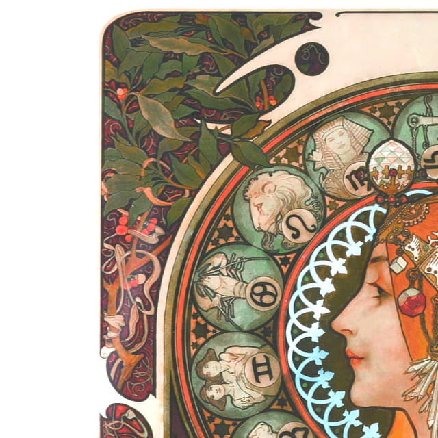 ミュシャ「黄道十二宮(ゾディアック)」複製画 ロサンゼルス工房制作