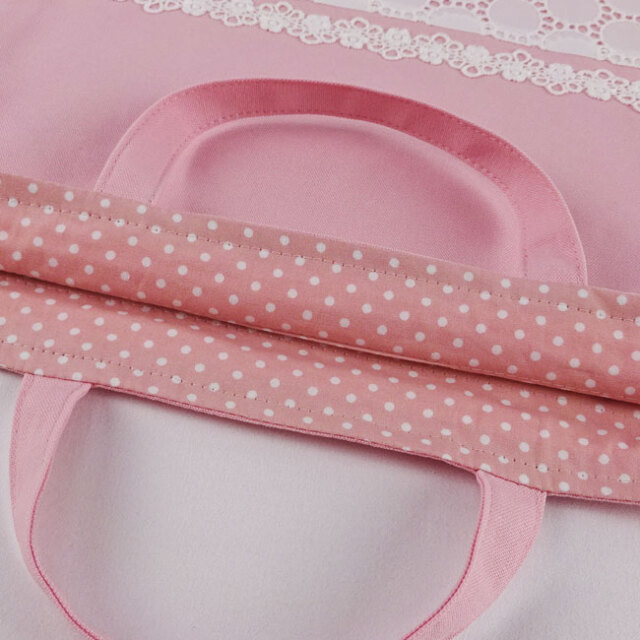 入園入学グッズ レッスンバッグ 5点セット 【フリル レース・刺繍