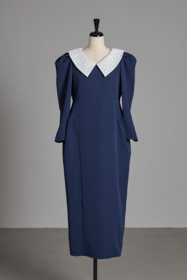 mana maruyamaさんコラボ】レースカラーコクーンワンピース