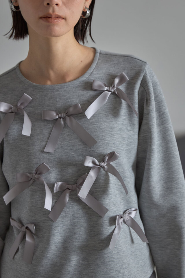 林田岬優さん着用】リボンボンディングプルオーバー