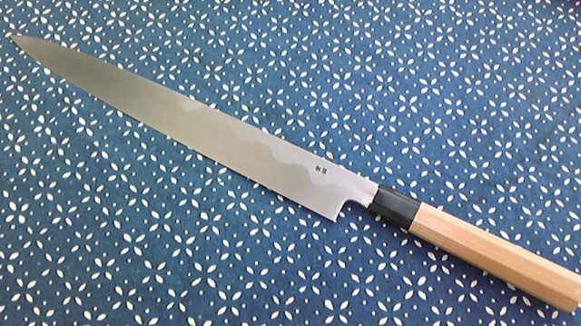 柳刃包丁 尺二 安来鋼青紙 本職用