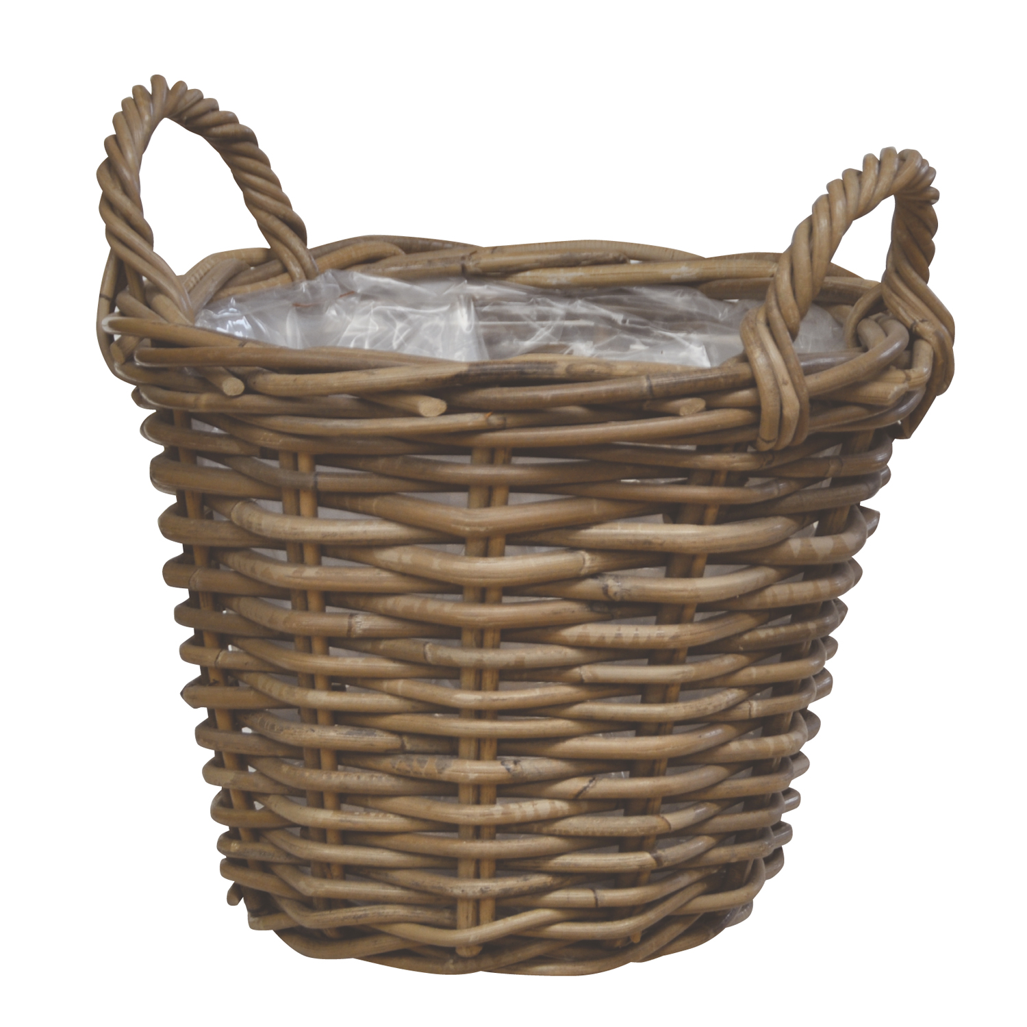 カゴ／ラタン／鉢カバー】モンデリック ハンドルバスケット φ35cm VL