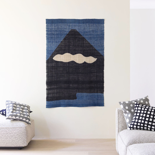 暖簾 型染め 自然布 麻 苧麻 手績み 民藝 型染め工房たかだ