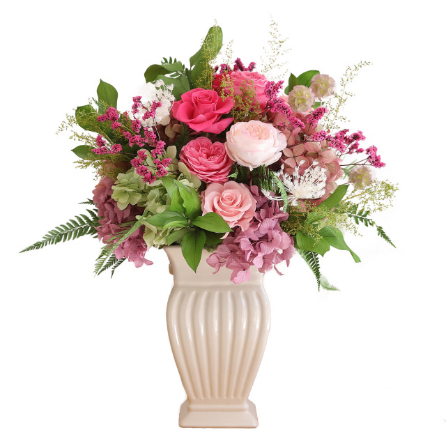 メイベル - プリザーブドフラワー 開店祝い 開院祝い ピンク バラ 花