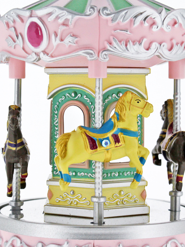 メリーゴーランドオルゴール【ピンク】DY-2734