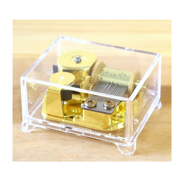 イージーオーダー18N アクリル製クリアBOXオルゴール(脚付き)