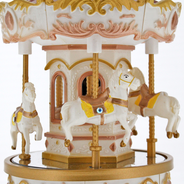 メリーゴーランドオルゴール【パールピンク】DY-2734PUP