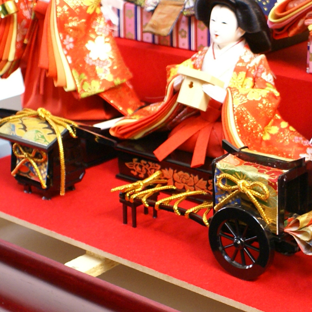 雛人形,吉徳大光,ケース飾り,322-225,三人官女,五人,ひな人形