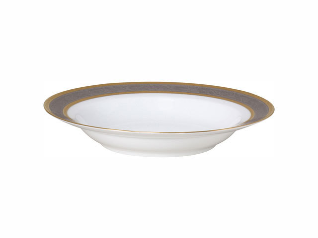 金白金蝕ぶどう唐草 22cmスープ皿