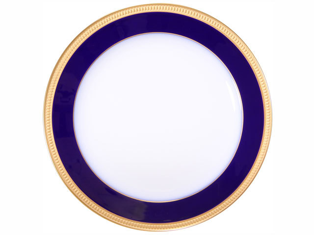 ロイヤルブルークラウン（瑠璃エンボス） 26cmミート皿