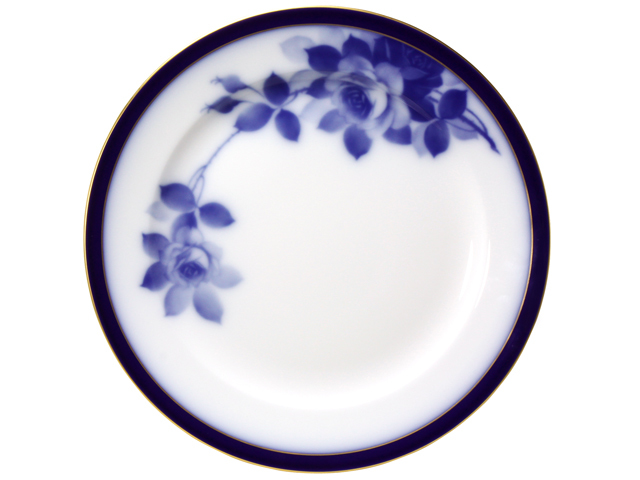 大倉陶園100周年記念ブルーローズ 26cmミート皿