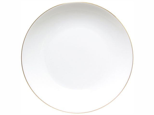 ゴールドライン（クープシェープ） 19cmデザート皿