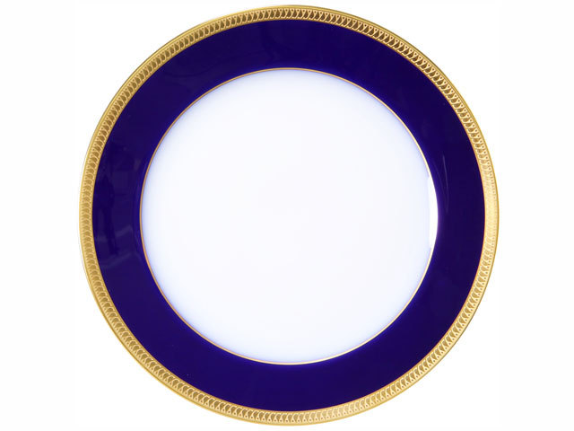 瑠璃片葉金蝕 20cmデザート皿