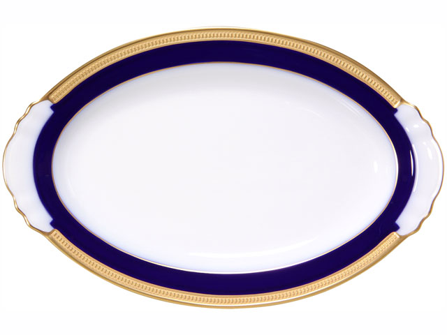 ロイヤルブルークラウン（瑠璃エンボス） 38cmプラター