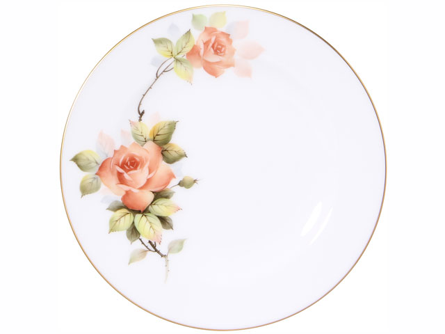 手描き】クラシックローズ 20cmデザート皿