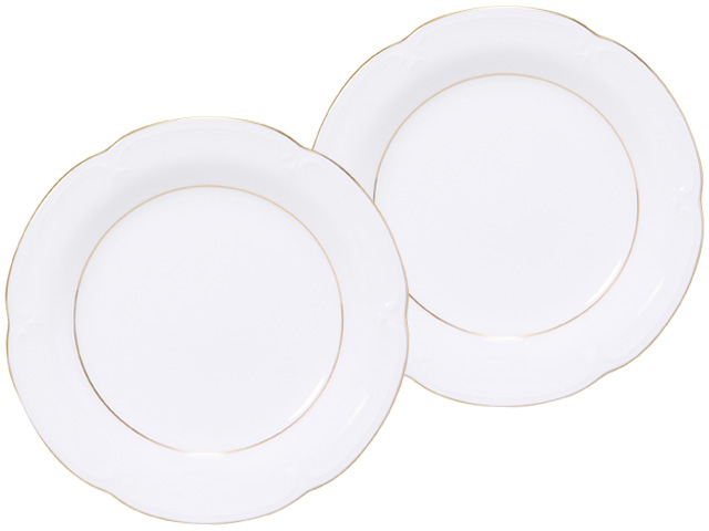 直営店限定＞ゴールドライン 14cmプチケーキ皿ペアセット