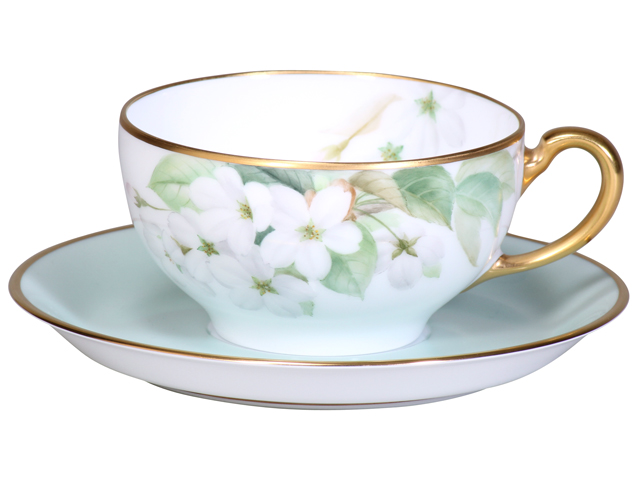 直営店限定＞【手描き】三色桜「大島桜」 カップ＆ソーサー