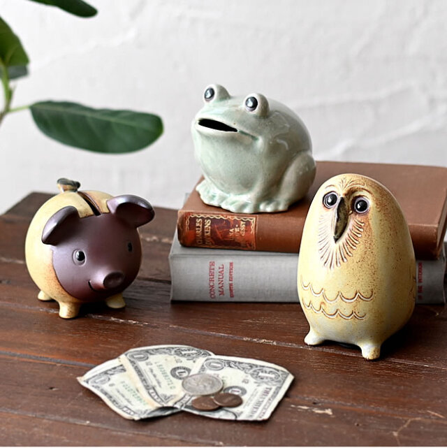 陶器の小さな貯金箱 | ゼネラルストア オルネ