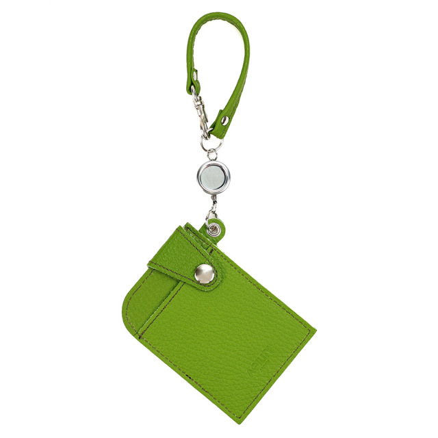 シーク』(全9色)イタリアンシュリンク/本革リール付きパスケース 2枚