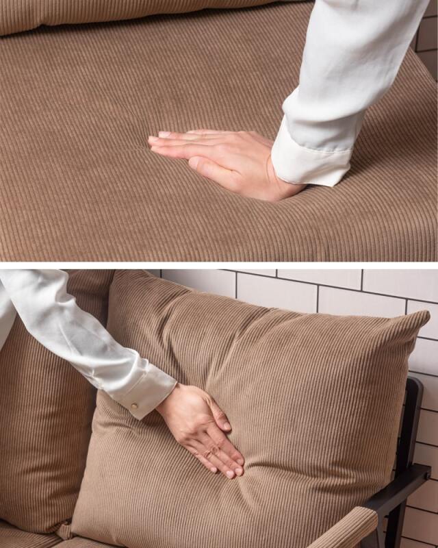 コーデュロイの3人掛けソファ｜北欧ヴィンテージ家具アンバーデザイン