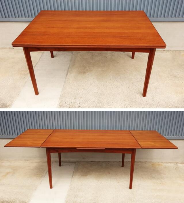 エクステンション式ダイニングテーブル｜北欧家具アンバーデザイン