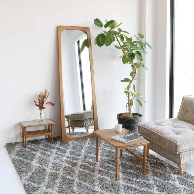 オーク木枠ミラー(全身鏡)｜北欧家具通販 アンバーデザイン