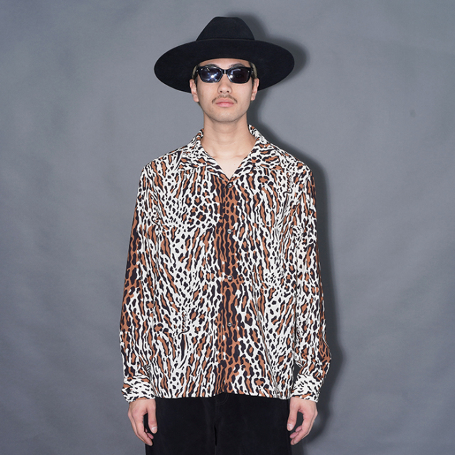 GSV6108 /「LEOPARD DAGGER - L/S SHIRTS / IVORY」レオパード柄L/Sシャツ
