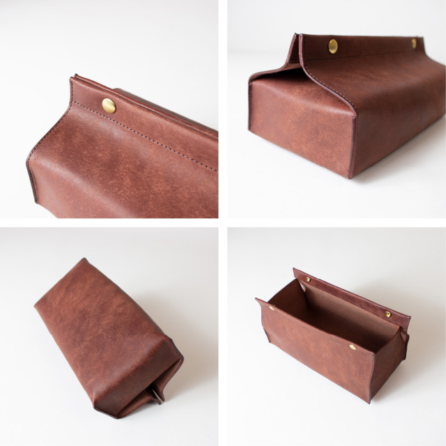 esperanto エスペラント ボックスティッシュケース イタリアレザー