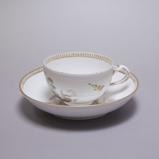 ドイツ 1880年代 磁器 MEISSEN マイセン 人物紋カップ＆ソーサー