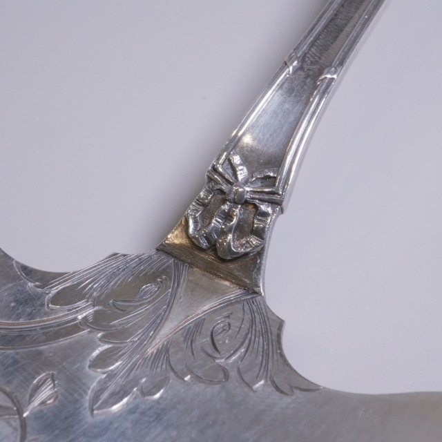 フランス 1800年代 シルバー 純銀製ケーキサーバー