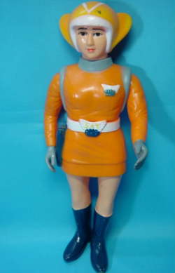 トリプルファイター SAT隊員（女性） ソフビ人形 ブルマァク 円谷