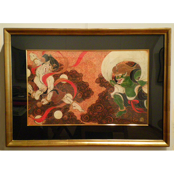 日本画 戸屋勝利 風神雷神｜版画