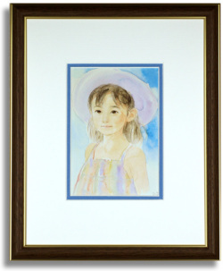 おおた慶文「虹の少女」 ポストカード額装