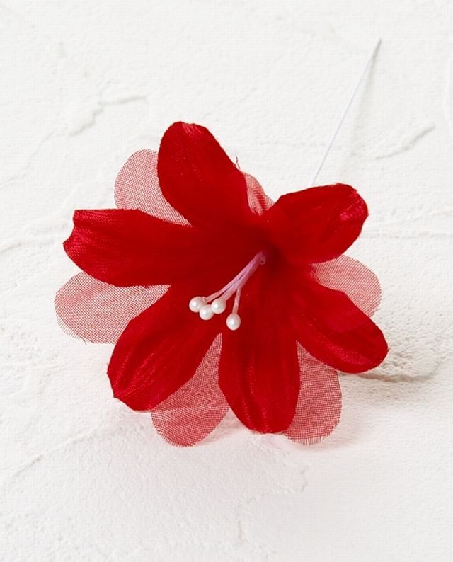 アートフラワーパーツ・染花 ・布花】シェリー／レッド 造花 アート