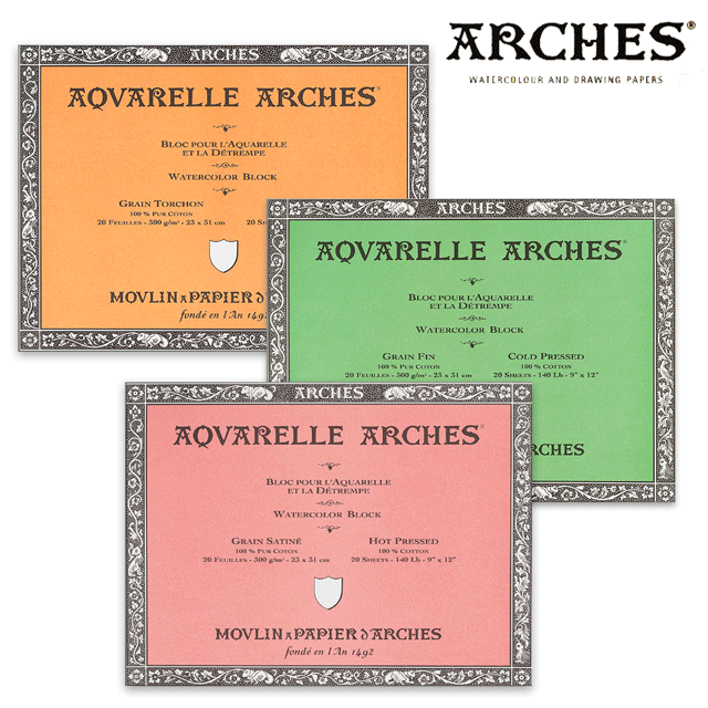 新サイズ】アルシュ水彩紙ブロック 300g/m2・28x36cm | アートアーツ