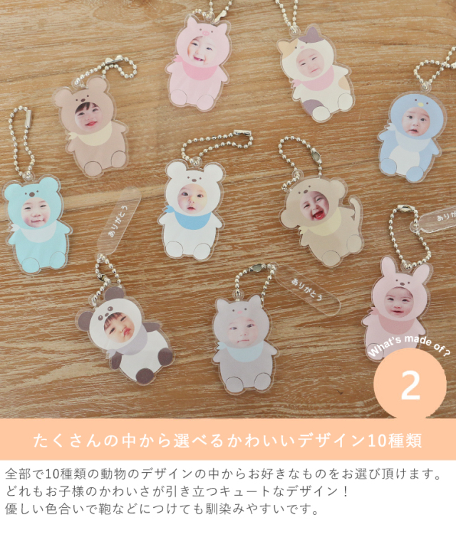 一輪花今治タオルブーケ＋写真入り着ぐるみキーホルダーセット