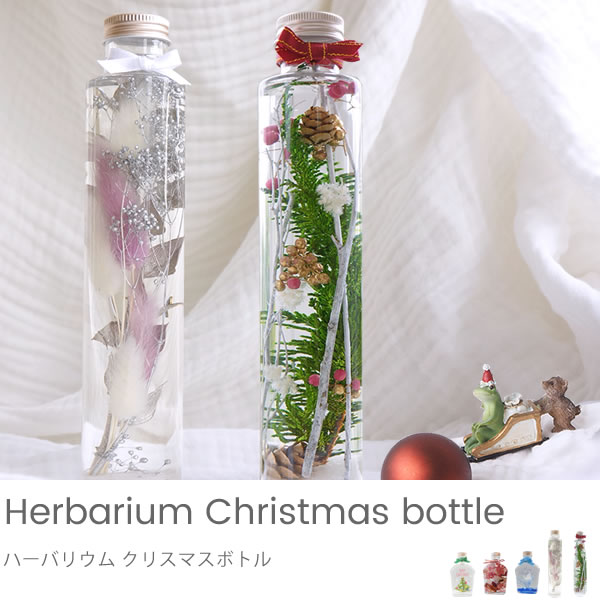 ハーバリウム】クリスマスボトル | ベルビーフルール