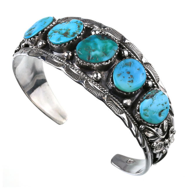 ファイブターコイズバングル｜シルバーアクセサリー