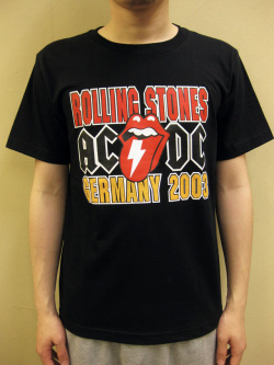 GTS1976 “ROLLING STONES × AC/DC GERMANY 2003” Tシャツ Blood & Thunder