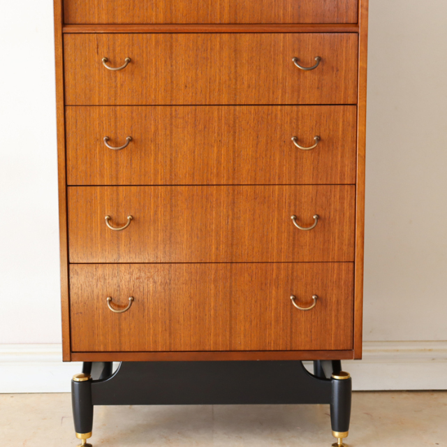 ジープラン（G-plan）7段チェスト・ブラック＆トーラ 商品番号【021078