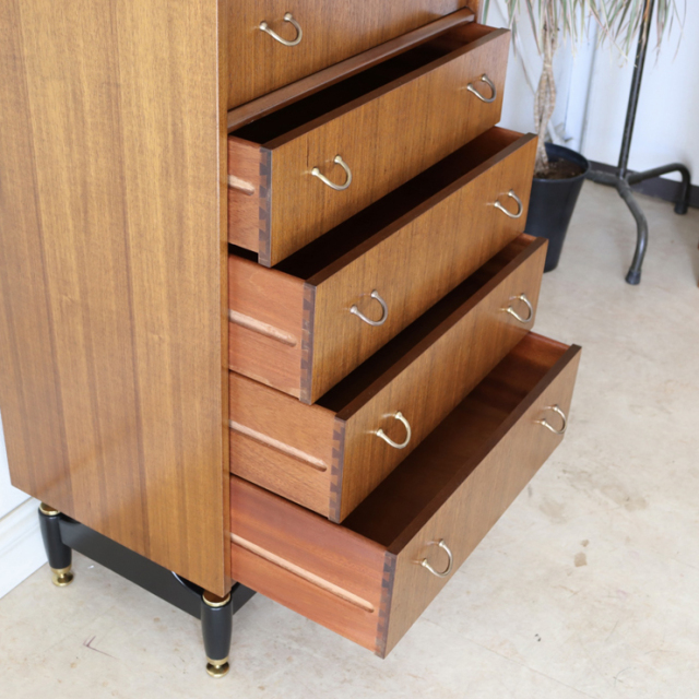 ジープラン（G-plan）7段チェスト・ブラック＆トーラ 商品番号【021078