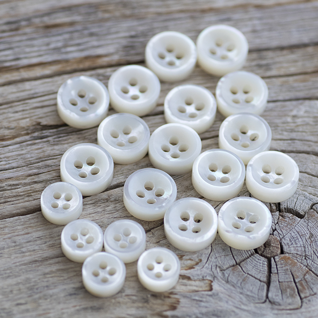 白蝶貝 9mm&10mmシャツ用ボタンセット|貝ボタン□タカシマ□