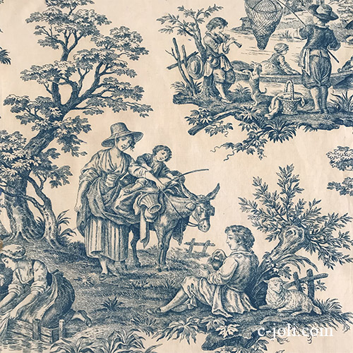 パリ発送】K-786 フランスアンティーク布トワル・ド・ジュイ/西洋更紗